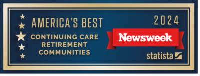 horizontal Newsweek & Statista graphic for America’s Best continuing care retirement communities for 2024