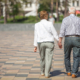 senior couple with limited mobility on a vacation together